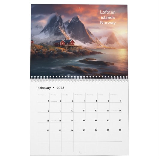 Wanderlust 2025 : Un calendrier mural inspiré par  (Feb 2026)