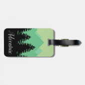 Wanderlust Adventure Mountains & Forest Silhouette Bagagelabel (Achterkant horizontaal)