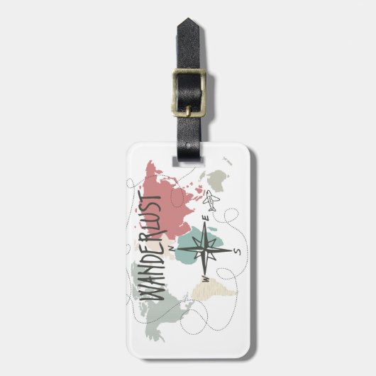 Wanderlust Bagagelabel (Voorkant verticaal)