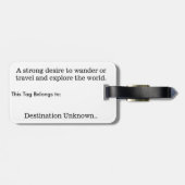 Wanderlust Bagagelabel (Achterkant horizontaal)