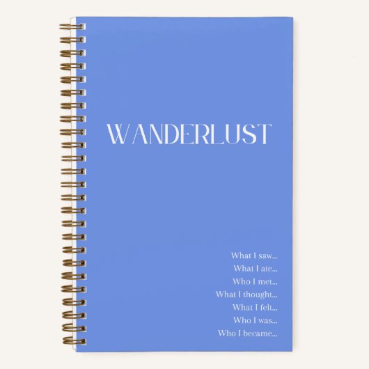 "Wanderlust" Blue Travel Journal (Recto)