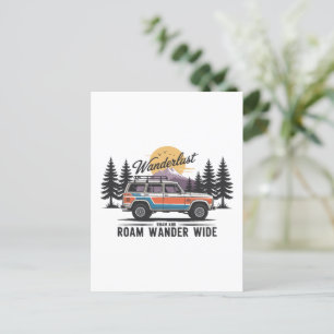 Wanderlust Camper - Zwerven en Zwerven Wandelend B Briefkaart
