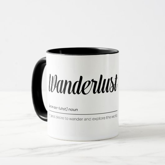 Wanderlust Definition Mok (Voorkant links)