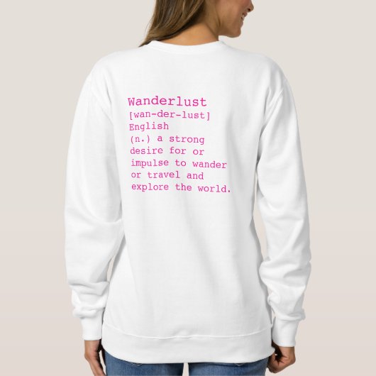 Wanderlust femme's Crewneck Sweatshirt (Dos)
