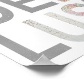 Wanderlust Gray Punch Out  Kaart Poster (Hoek)