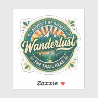 Wanderlust Het Pad Voorwaarts – Vintage Retro Buit Sticker