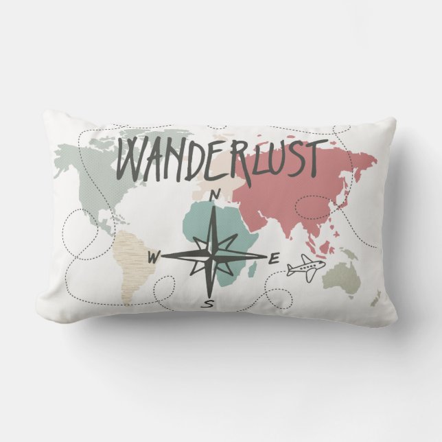 Wanderlust Kussen (Voorkant)