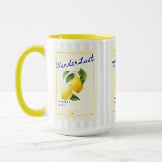 Wanderlust Lemon Morning Mug Mok (Links)
