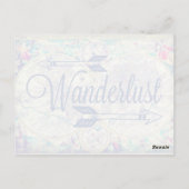 Wanderlust  Map  Travel Briefkaart (Achterkant)
