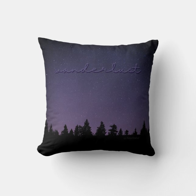 Wanderlust (Night Sky) Pillow Kussen (Voorkant)