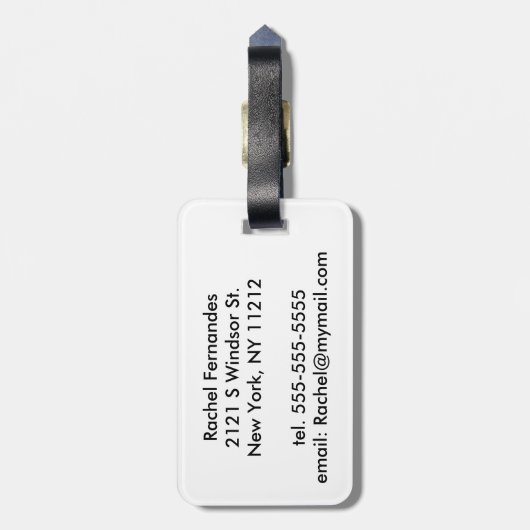 "Wanderlust..." Reizigerprijsopgave op  papier Bagagelabel (Achterkant verticaal)