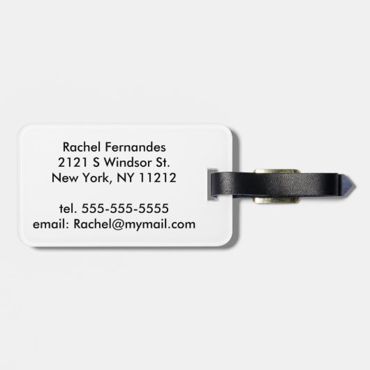 "Wanderlust..." Reizigerprijsopgave op  papier Bagagelabel (Achterkant horizontaal)