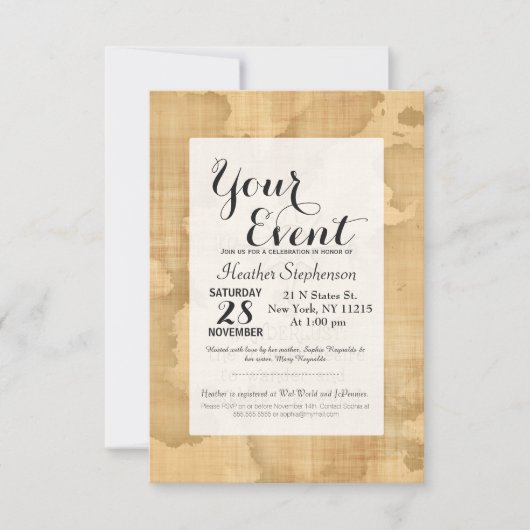 Wanderlust..." Reizigerprijsopgave op papier Kaart (Voorkant)