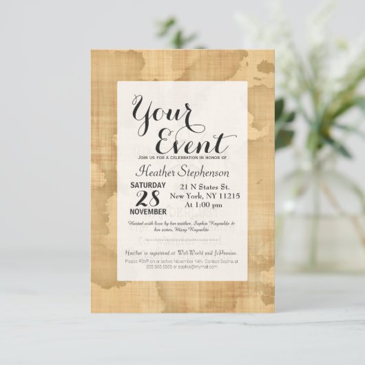 Wanderlust..." Reizigerprijsopgave op papier Kaart (Staand voorkant)