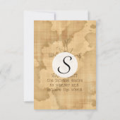 Wanderlust..." Reizigerprijsopgave op papier Kaart (Achterkant)