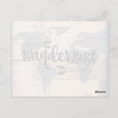 Wanderlust Rustic Wood Travel Briefkaart (Achterkant)