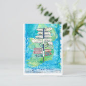 Wanderlust Signpost of Ireland Briefkaart (Staand voorkant)