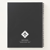 Wanderlust Travel Quote met Flipboard Typografie Notitieboek (Achterkant)