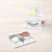 Wanderlust Vierkante Kartonnen Onderzetter (Insitu)