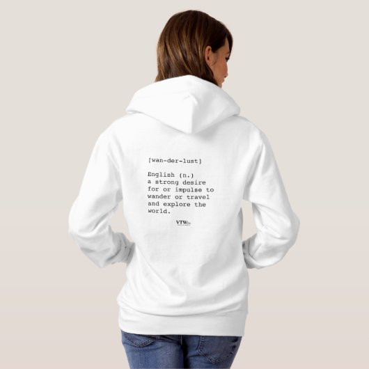 Wanderlust Vrouwen Hoodie (Achterkant volledig)