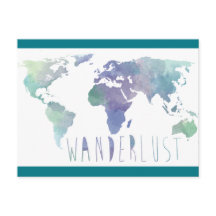 Wanderlust Waterverf Post Card