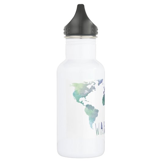 Wanderlust Waterverf Water Fles (Links)