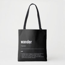WanderTag - moderne zwarte Canvas tas
