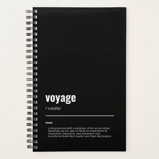 WanderTag - Voyage Black Planner 2026 (Voorkant)