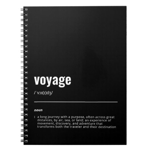 WanderTag - Voyage Carnet noir (Devant)
