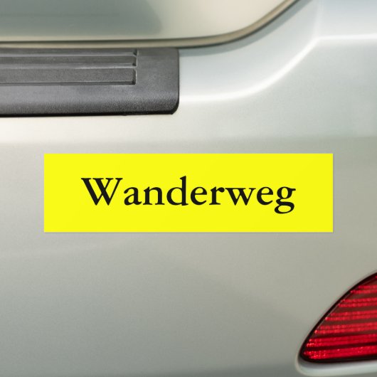 Wanderweg Bumpersticker (Op auto)