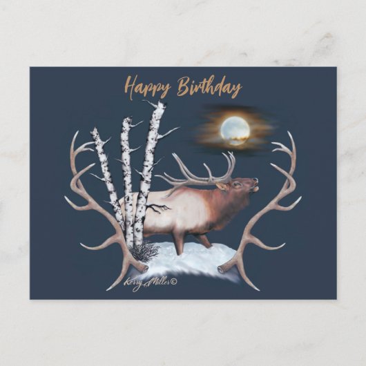 Wandkaart met mannetjeseland briefkaart (Voorkant)