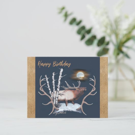 Wandkaart met mannetjeseland briefkaart (Staand voorkant)
