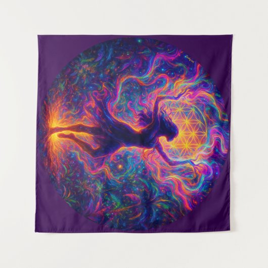 Wandkleed Spiritueel – Dans van Energie en Licht (Voorkant (horizontaal))