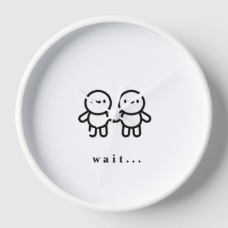 wandklok, 10-inch ronde, natuurlijke Lijst klok