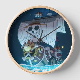Wandklok, 10" ronde houten frame