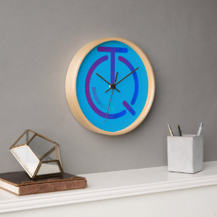 Wandklok, 10" ronde natuurlijke houten lijst