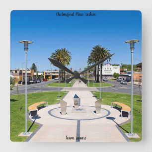 Wandklok 27.3cm vierkant acryl vierkante klok