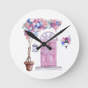 wandklok,8-inch ronde acrylwandklok, klok