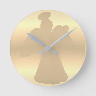wandklok: Angel Silhouette Ronde Klok
