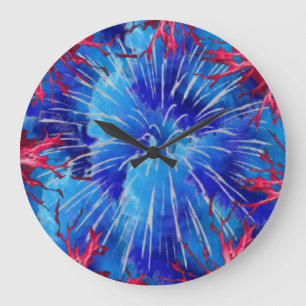 Wandklok Blauwe uitdrukking Grote Klok