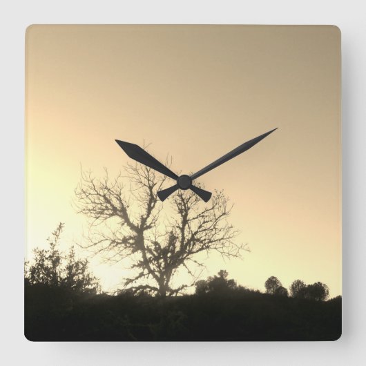 Wandklok COOL ECO STYLE DESIGN Vierkante Klok (Voorkant)