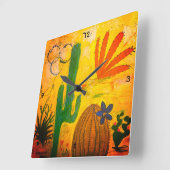 Wandklok Desert Art Vierkante Klok (Hoek)