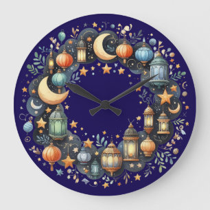 Wandklok-Eid Mubarak Krans Wandklok Grote Klok