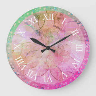 Wandklok - Elegante Roze Wandklok Grote Klok