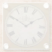 wandklok glazen onderzetter (Achterkant)