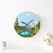 wandklok grote klok (Huis)