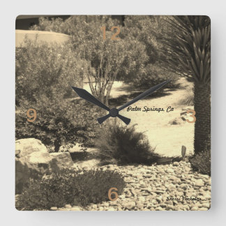 wandklok, handpalmen, ca vierkante klok