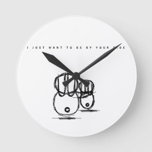 Wandklok Ik wil gewoon bij je zijn Ronde Klok
