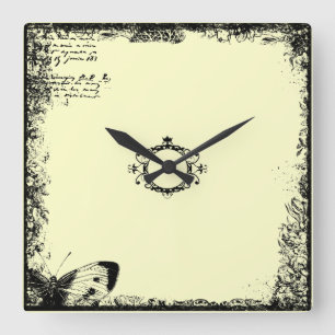 wandklok in Boho Style Vierkante Klok