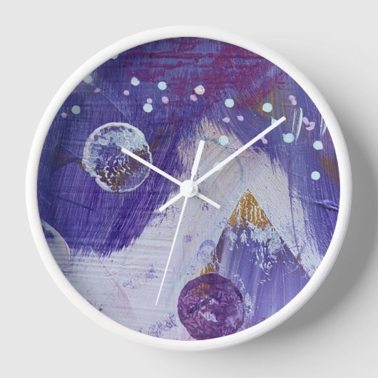 Wandklok in Moon Mountain Design (Voorkant)